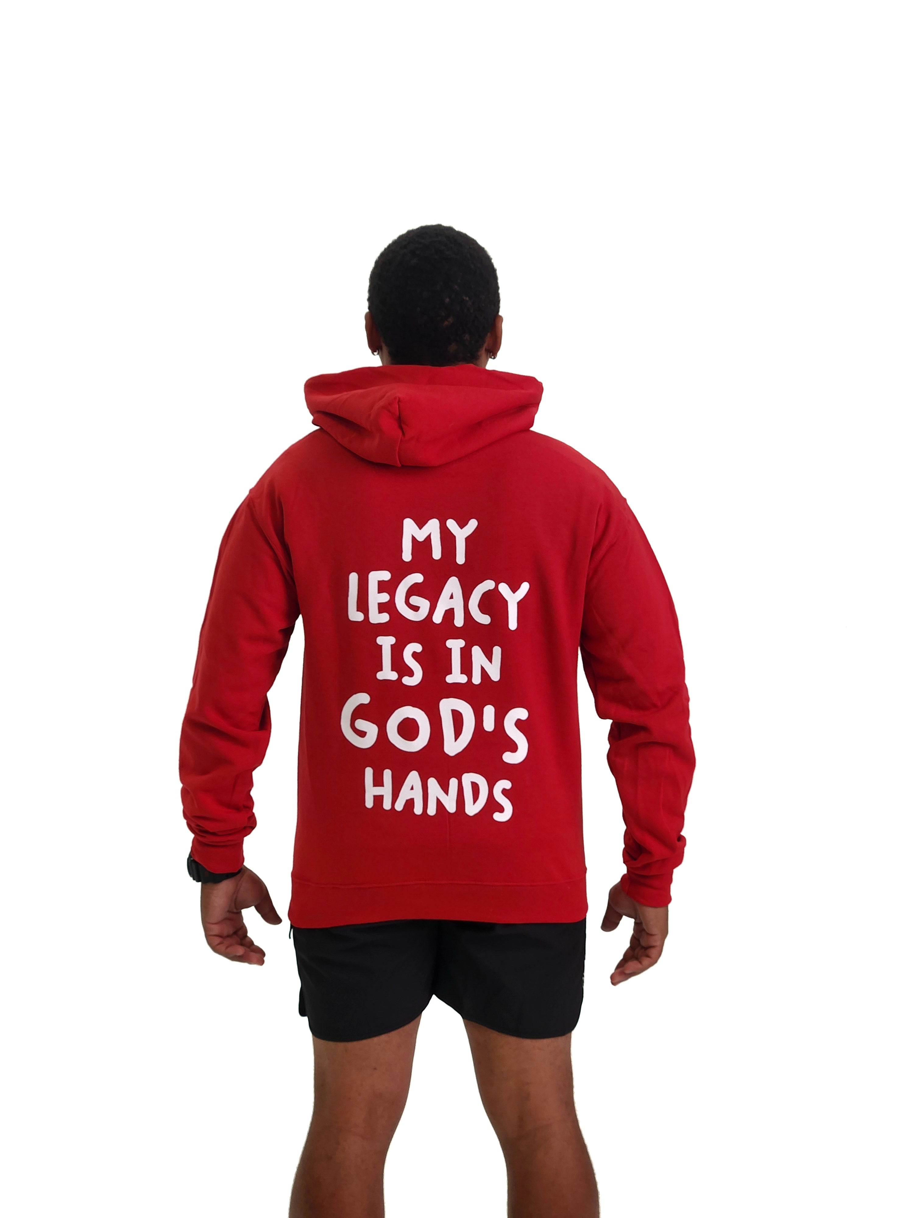 In Gods Hands Hoodie - Red – God Protected Brand