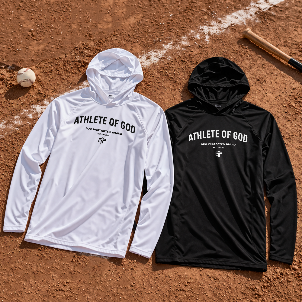 ATHLETE OF GOD™ Performance Hooded Long Sleeve
